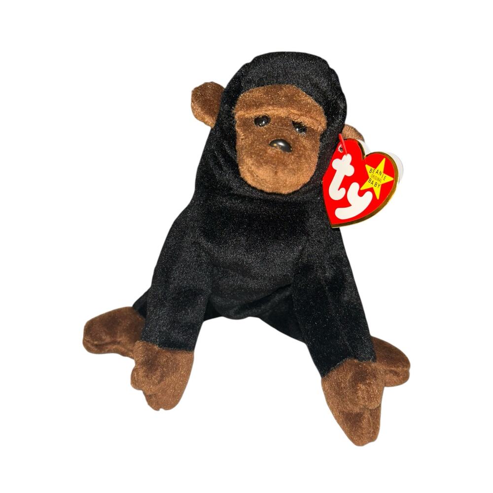 Ty Beanie Baby CONGO the Gorilla 1996 - Rare PVC Pellets, 5th Gen, No Tush Stamp